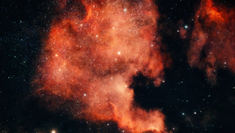 Cosmic Ember Abstract Astrophotography Print