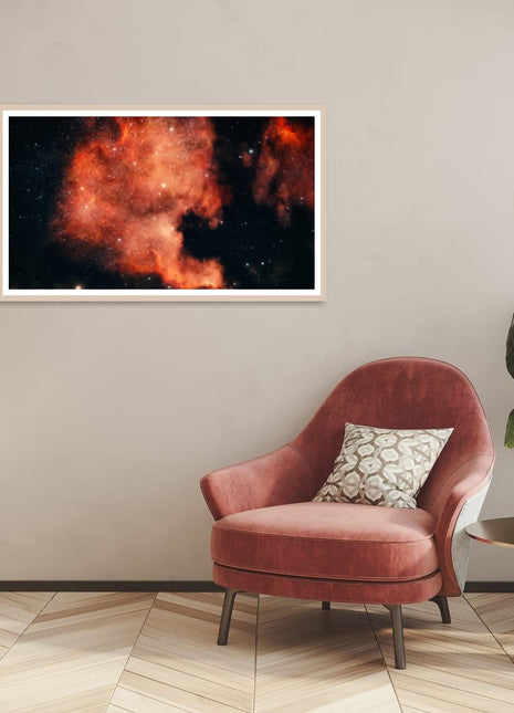 Cosmic Ember Abstract Astrophotography Print