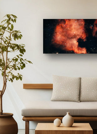Cosmic Ember Abstract Astrophotography Print