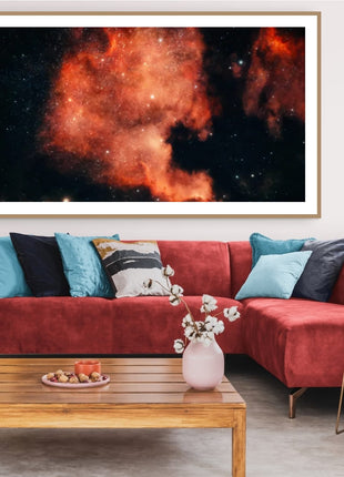 Cosmic Ember Abstract Astrophotography Print