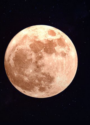 Golden Orb – Full Moon Night Sky Photography Print