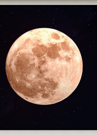 Golden Orb – Full Moon Night Sky Photography Print