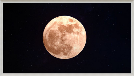 Golden Orb – Full Moon Night Sky Photography Print