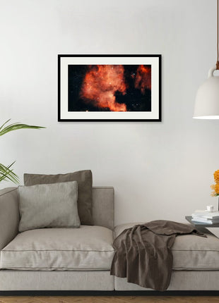 Cosmic Ember Abstract Astrophotography Print