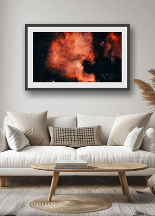 Cosmic Ember Abstract Astrophotography Print