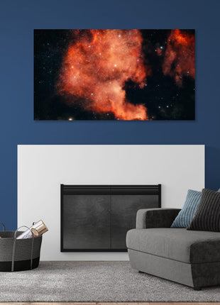 Cosmic Ember Abstract Astrophotography Print